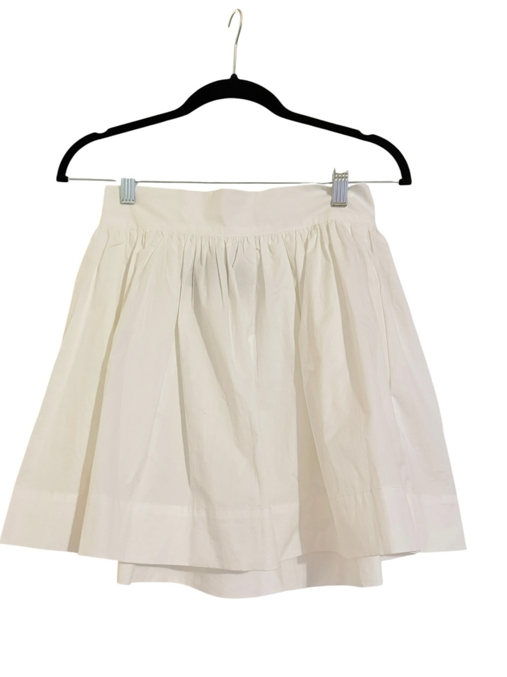 Monica Nera Cream Gathered Mini Skirt Size EUR 36 / US 26